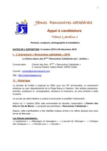 rencontres des arts du chemin